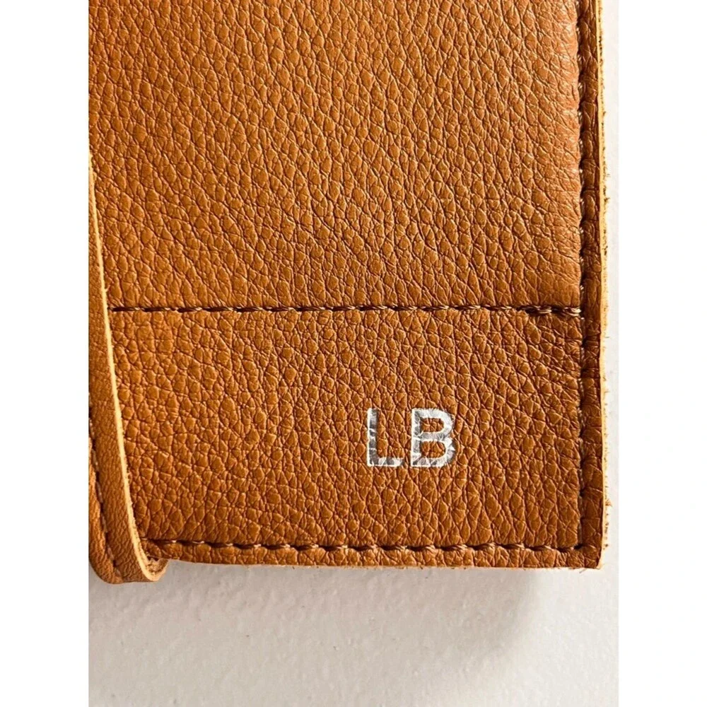 Mark & Graham Leather Charger Roll Up Camel Carry Case Unisex Monogrammed “LB”